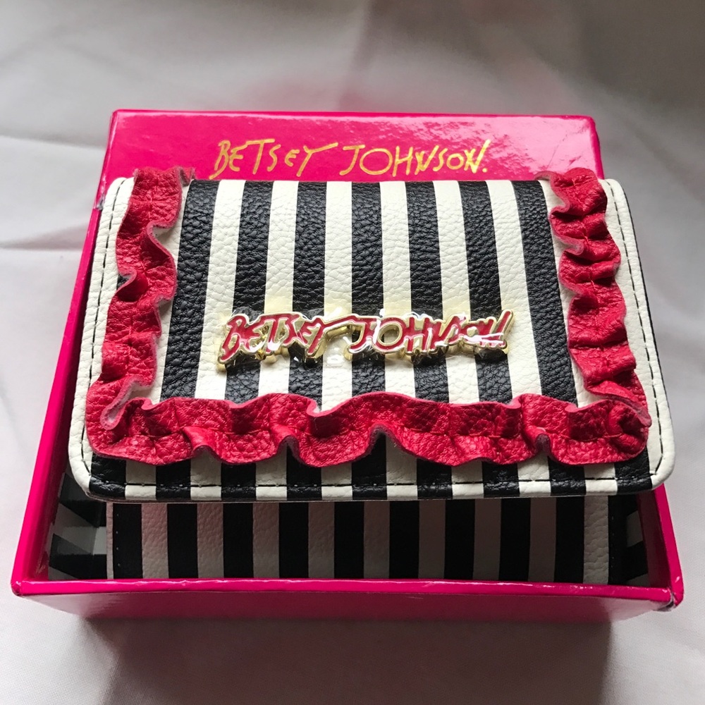 Betsey Johnson French Stripe Trifold Wallet